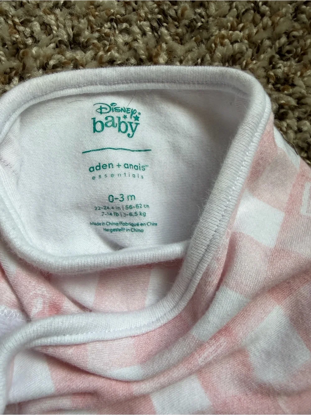 3 pack aden + anais Disney princess swaddles 0-3mo
